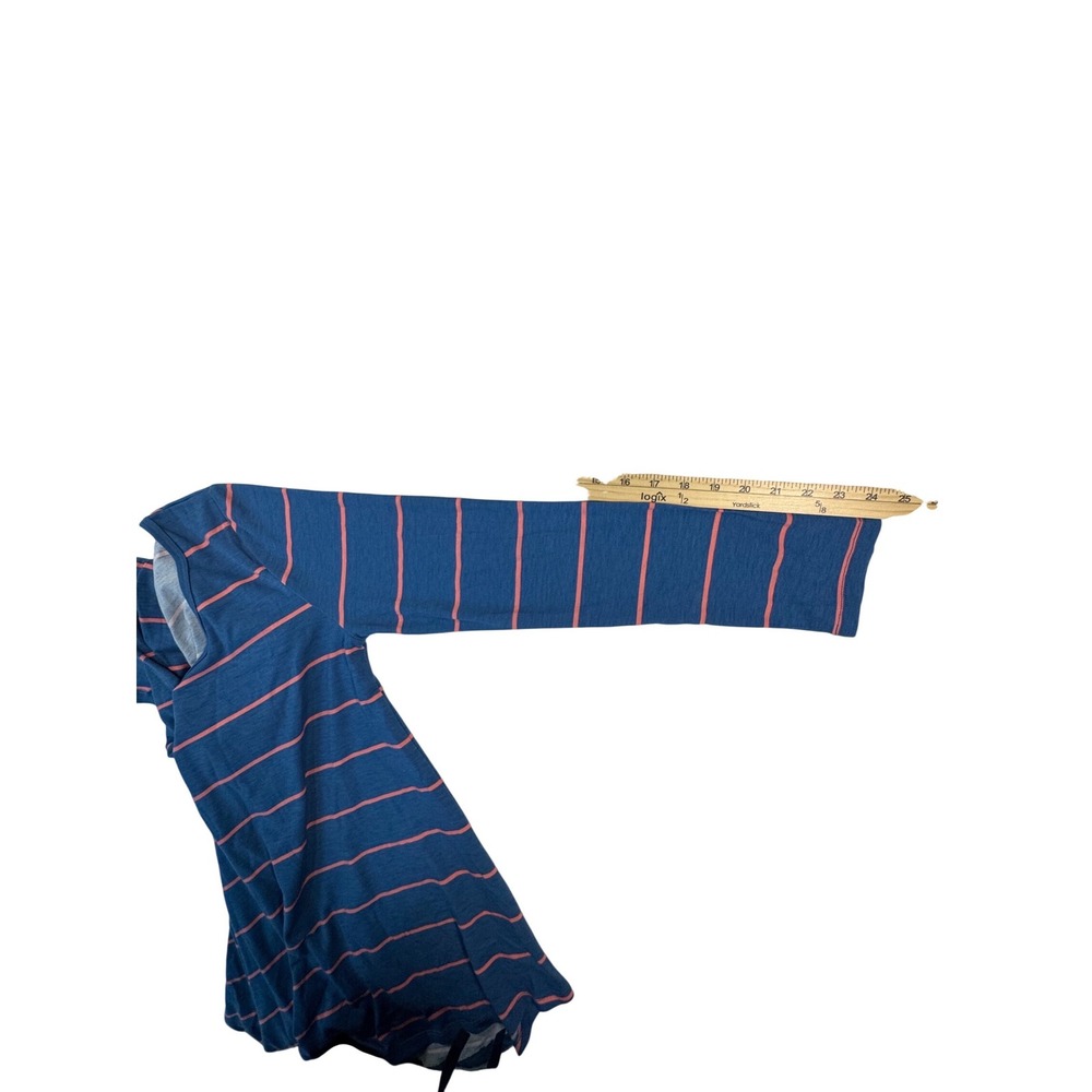 LuLaRoe Striped Top Women's‎ Medium Blue Pink Long Sleeve Scoop Neck - Picture 4 of 8